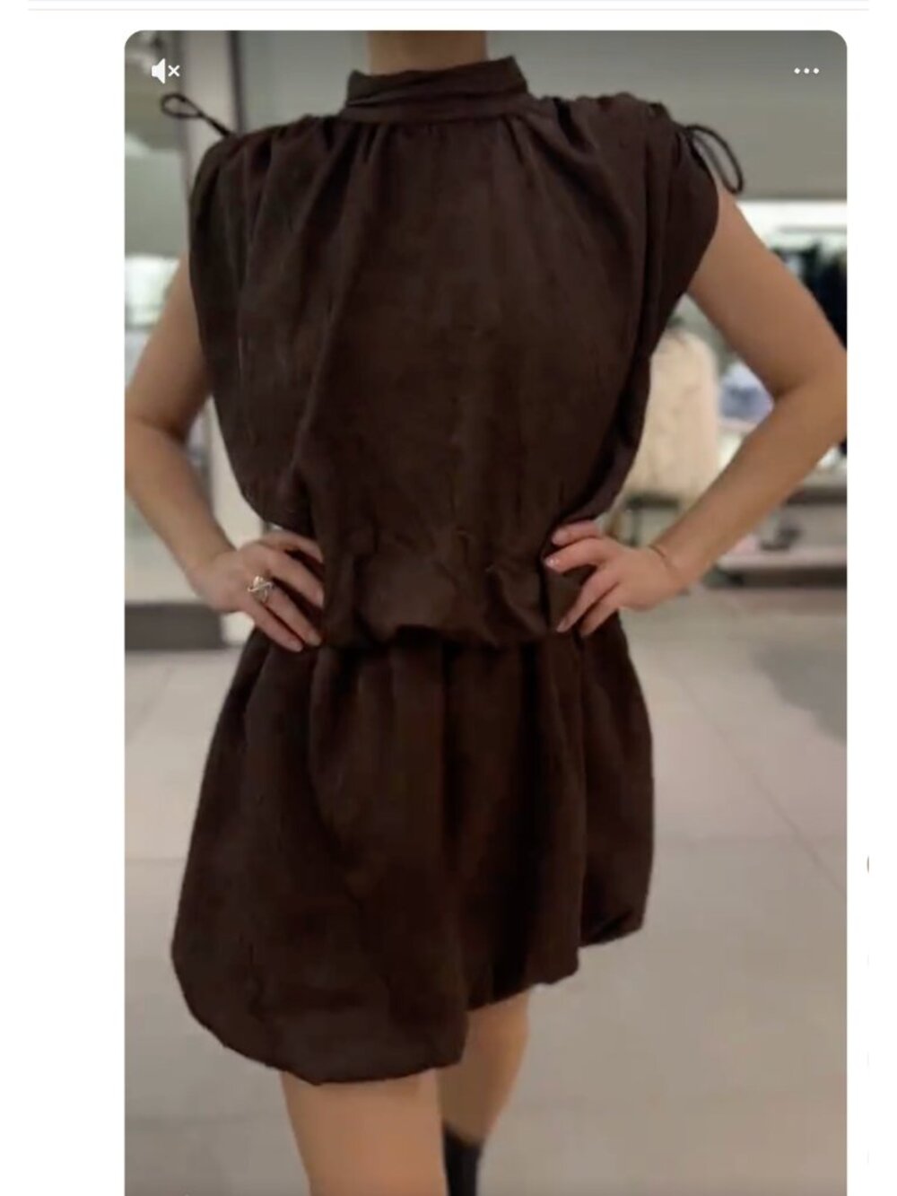 Zara Brown Mini Dress